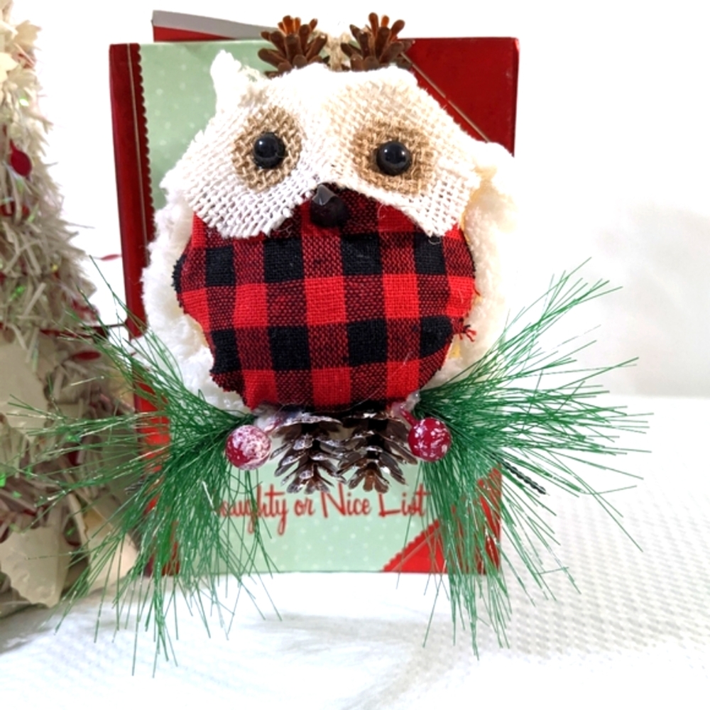 🚨 $5 w/Bundle 2+Items ❤️ Owl Lumberjack Holiday Christmas Ornament